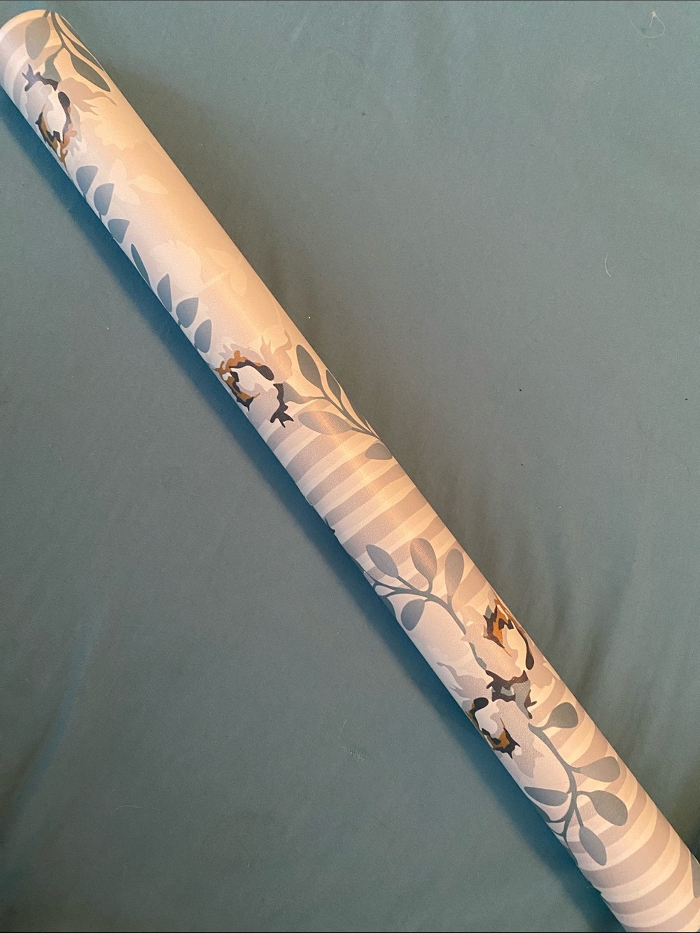 Floral Vine Wallpaper Roll in Blue and White NWOT